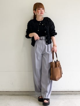 「index（インデックス）のアイテム（パンツ）」を使った、MIPPOさん（レディース・149cm）の春コーディネート