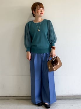 「アイテム（チャーム、ブラウン系）」を使った、MIPPOさん（レディース・149cm）の秋コーディネート