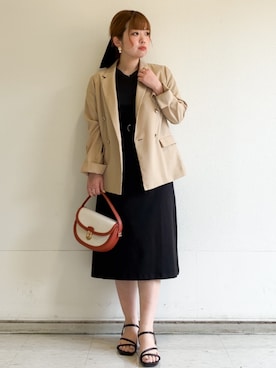 「index（インデックス）のアイテム（テーラードジャケット）」を使った、MIPPOさん（レディース・149cm）の春コーディネート