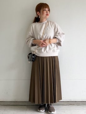 「アイテム（チャーム、ブラウン系）」を使った、MIPPOさん（レディース・149cm）の秋コーディネート