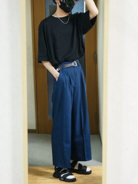 「act'm（アクトム）のアイテム（トップス）」を使った、まっちーさん（メンズ・179cm）の夏コーディネート