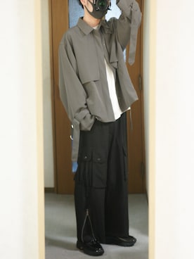 「INTER FACTORY（インターファクトリー）のアイテム（ブルゾン）」を使った、まっちーさん（メンズ・179cm）の秋コーディネート