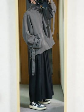 「袴パンツ」｜「アイテム（ブルゾン）」を使った、まっちーさん（メンズ・179cm）の秋コーディネート