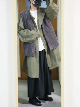 「ファーベスト」｜「アイテム（モッズコート）」を使った、まっちーさん（メンズ・179cm）の秋コーディネート