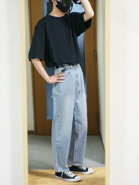 「act'm（アクトム）のアイテム（トップス）」を使った、まっちーさん（メンズ・179cm）の夏コーディネート