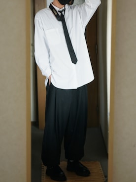 「act'm（アクトム）のアイテム（パンツ）」を使った、まっちーさん（メンズ・179cm）の春コーディネート