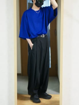 「act'm（アクトム）のアイテム（パンツ）」を使った、まっちーさん（メンズ・179cm）の夏コーディネート