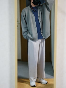 「無印良品（ムジルシリョウヒン）のアイテム（スウェット）」を使った、まっちーさん（メンズ・179cm）の春コーディネート