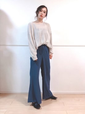 「JEANASIS（ジーナシス）のアイテム（バレエシューズ）」を使った、SORIさん（レディース・167cm）の夏コーディネート
