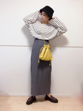 「feepur（フェピュール）のアイテム（スカート）」を使った、SORIさん（レディース・167cm）の夏コーディネート