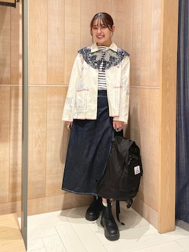 「BEAMS BOY（ビームスボーイ）のアイテム（その他アウター）」を使った、miiさん（レディース・162cm）の春コーディネート