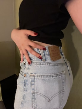 「UNIQLO（ユニクロ）のクロップドクルーネックＴ（半袖）（Tシャツ/カットソー）」を使った、ririさん（レディース・158cm）の夏コーディネート