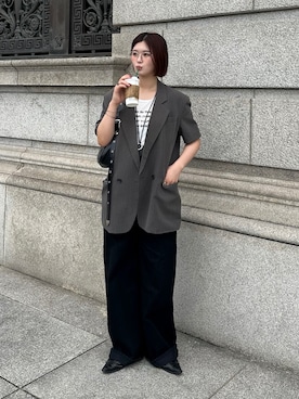 「アイテム（スリッポン）」を使った、ririさん（レディース・158cm）の秋コーディネート