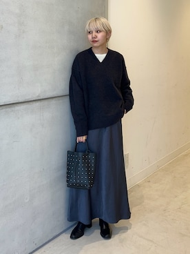 「アイテム（トートバッグ）」を使った、kanoさん（レディース・157cm・20代）の冬コーディネート