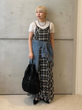 「KBF（ケイビーエフ）のアイテム（ワンピース/ドレス）」を使った、kanoさん（レディース・157cm）の春コーディネート