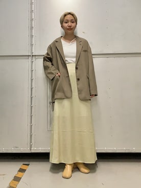 「アイテム（テーラードジャケット）」を使った、kanoさん（レディース・157cm・20代）の秋コーディネート