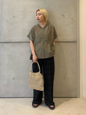 「KBF（ケイビーエフ）のアイテム（パンツ）」を使った、kanoさん（レディース・157cm）の夏コーディネート