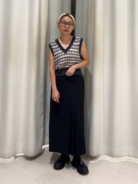 「アイテム（ベスト）」を使った、kanoさん（レディース・157cm・20代）の夏コーディネート