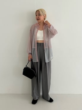 「アイテム（バレエシューズ）」を使った、kanoさん（レディース・157cm）の夏コーディネート
