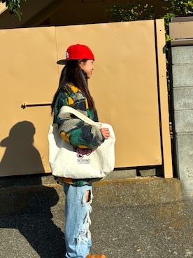 「アイテム（その他、レッド系）」を使った、satsuckoさん（レディース・158cm）の秋コーディネート