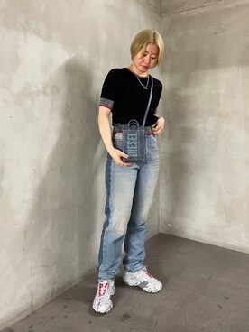 「DIESEL」｜「アイテム（アクセサリー）」を使った、umiさん（レディース・153cm）の夏コーディネート