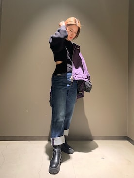 「ららぽーと富士見」｜「アイテム（ブルゾン）」を使った、umiさん（レディース・152cm）の秋コーディネート