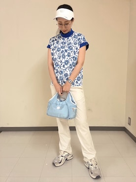 「アイテム（サンバイザー）」を使った、s.mさん（レディース・168cm）の春コーディネート