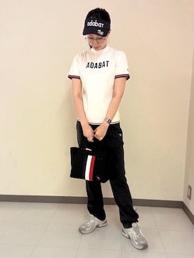 「adabat（アダバット）の【ADABAT NAVY】サルーキキャップ（キャップ、ブルー系）」を使った、s.mさん（レディース・168cm）の秋コーディネート