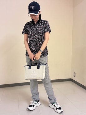 「adabat（アダバット）のラウンディッシュイヤーカーブキャップ（キャップ、ブルー系）」を使った、s.mさん（レディース・168cm）の春コーディネート
