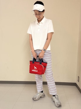 「アイテム（サンバイザー）」を使った、s.mさん（レディース・168cm）の夏コーディネート