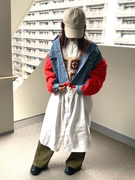 「ESCAR（エスカー）のアイテム」を使った、わたがしさん（レディース・162cm）の秋コーディネート