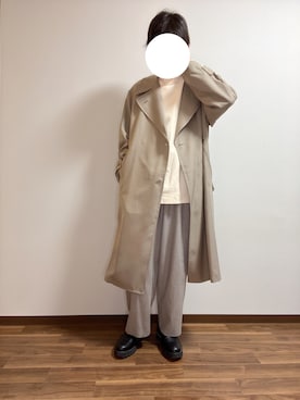 「WYM」｜「アイテム（トレンチコート）」を使った、HiROKiさん（メンズ・174cm）の冬コーディネート