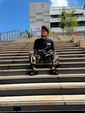 「アイテム（ローファー）」を使った、はたけさん（メンズ・184cm）の夏コーディネート