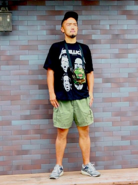 「METALLICA（メタリカ）のアイテム」を使った、はたけさん（メンズ・184cm）の夏コーディネート