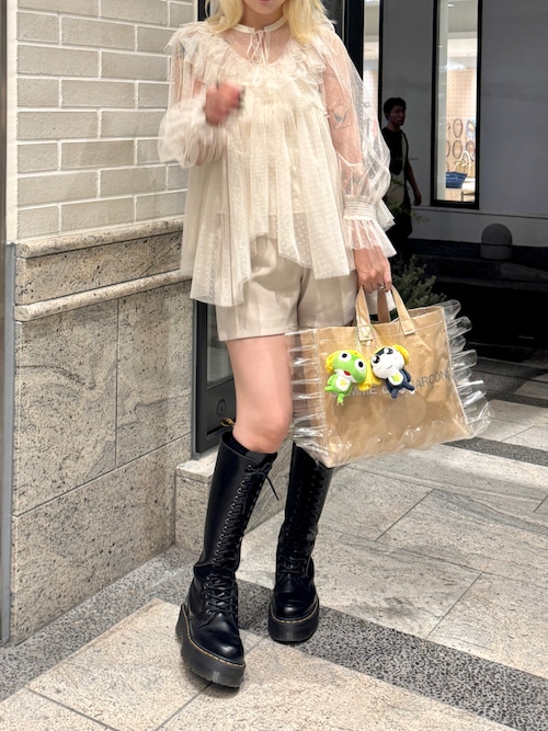 COMME des GARÇONS GIRL トートバッグ ベージュ/赤 COMME des GARCONS（コムデギャルソン） 新品 COMME des GARCONS GIRL