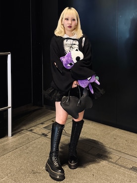 「アイテム（ブーツ）」を使った、ｼ  ｦ  ﾝさん（レディース・160cm）の秋コーディネート