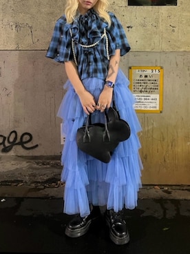 「タータンチェック」｜ｼ  ｦ  ﾝさん（レディース・160cm）の秋コーディネート