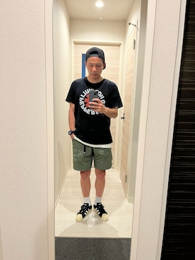 「アイテム（カーゴパンツ）」を使った、カズさん（メンズ・170cm）の夏コーディネート