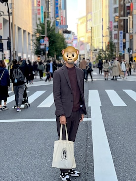 「チチカカ」｜「アイテム（セットアップ）」を使った、バブルスくんさん（メンズ・180cm）の秋コーディネート