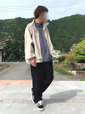 「DOOPZ（ドープス）のアイテム（ジャージ）」を使った、t@1さん（メンズ・174cm）の春コーディネート