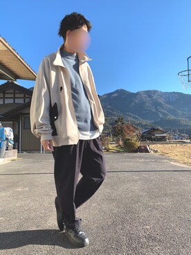 「DOOPZ（ドープス）のアイテム（ジャージ）」を使った、t@1さん（メンズ・174cm）の冬コーディネート