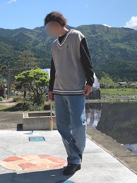 「U.S. POLO ASSN.（ユーエスポロアッスン）のアイテム（ベスト）」を使った、t@1さん（メンズ・174cm）の春コーディネート