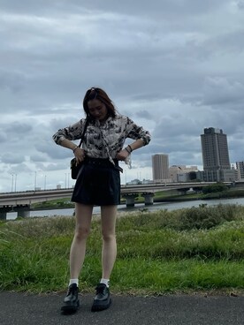 「ZARA（ザラ）のアイテム（トップス、ブラック系）」を使った、ショウショウさん（レディース・168cm）の秋コーディネート