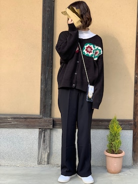 「DHOLIC（ディーホリック）のアイテム（パンツ）」を使った、きのこのこさん（レディース・167cm）の冬コーディネート