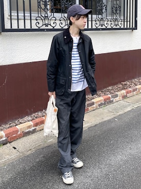 「LANVIN（ランバン）のアイテム（パンツ）」を使った、Ryosukeさん（メンズ・177cm）の春コーディネート