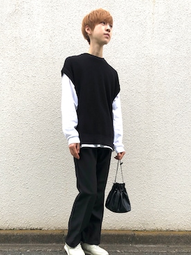 「KBF（ケイビーエフ）のアイテム」を使った、Ryosukeさん（メンズ・177cm）の秋コーディネート