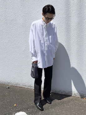 「Graphpaper（グラフペーパー）のアイテム（バッグ）」を使った、Ryosukeさん（メンズ・177cm）の春コーディネート