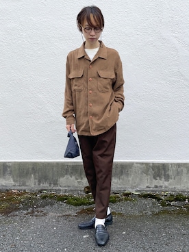 「Graphpaper（グラフペーパー）のアイテム（バッグ）」を使った、Ryosukeさん（メンズ・177cm）の冬コーディネート