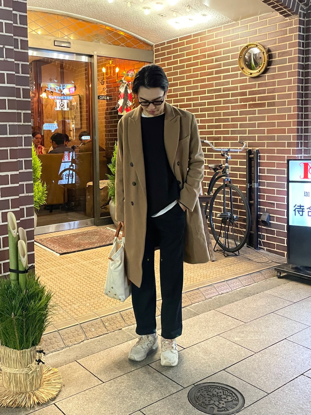 Ami Paris グリーン チェスターコート Ami Paris グリーン チェスターコート