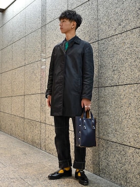 「PRADA（プラダ）のアイテム」を使った、Kazumaさん（メンズ・165cm）の冬コーディネート